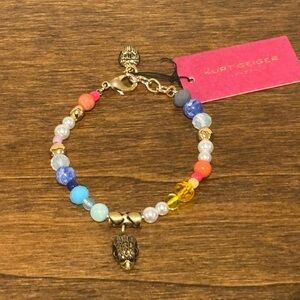 Kurt Geiger Gold Tone Beaded Bracelet